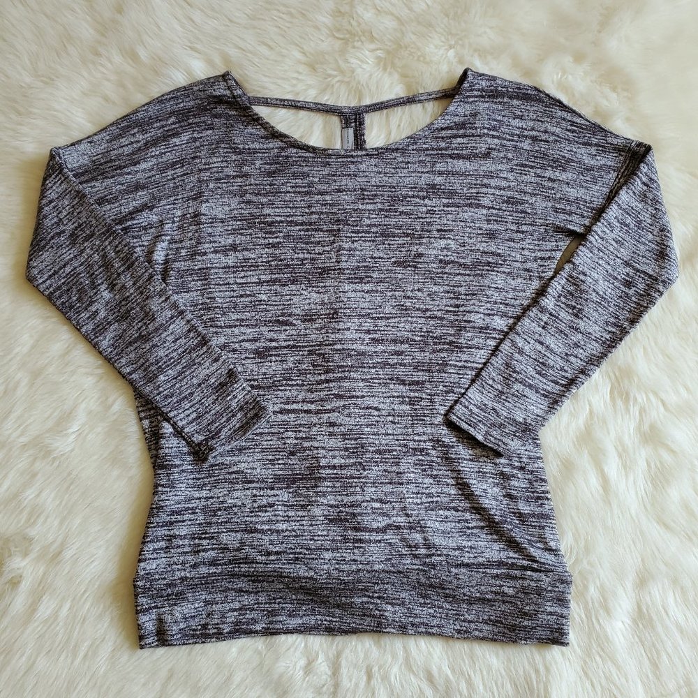 Athleta Pose Layered Top in Marled Gray Size Small - Picture 2 of 12